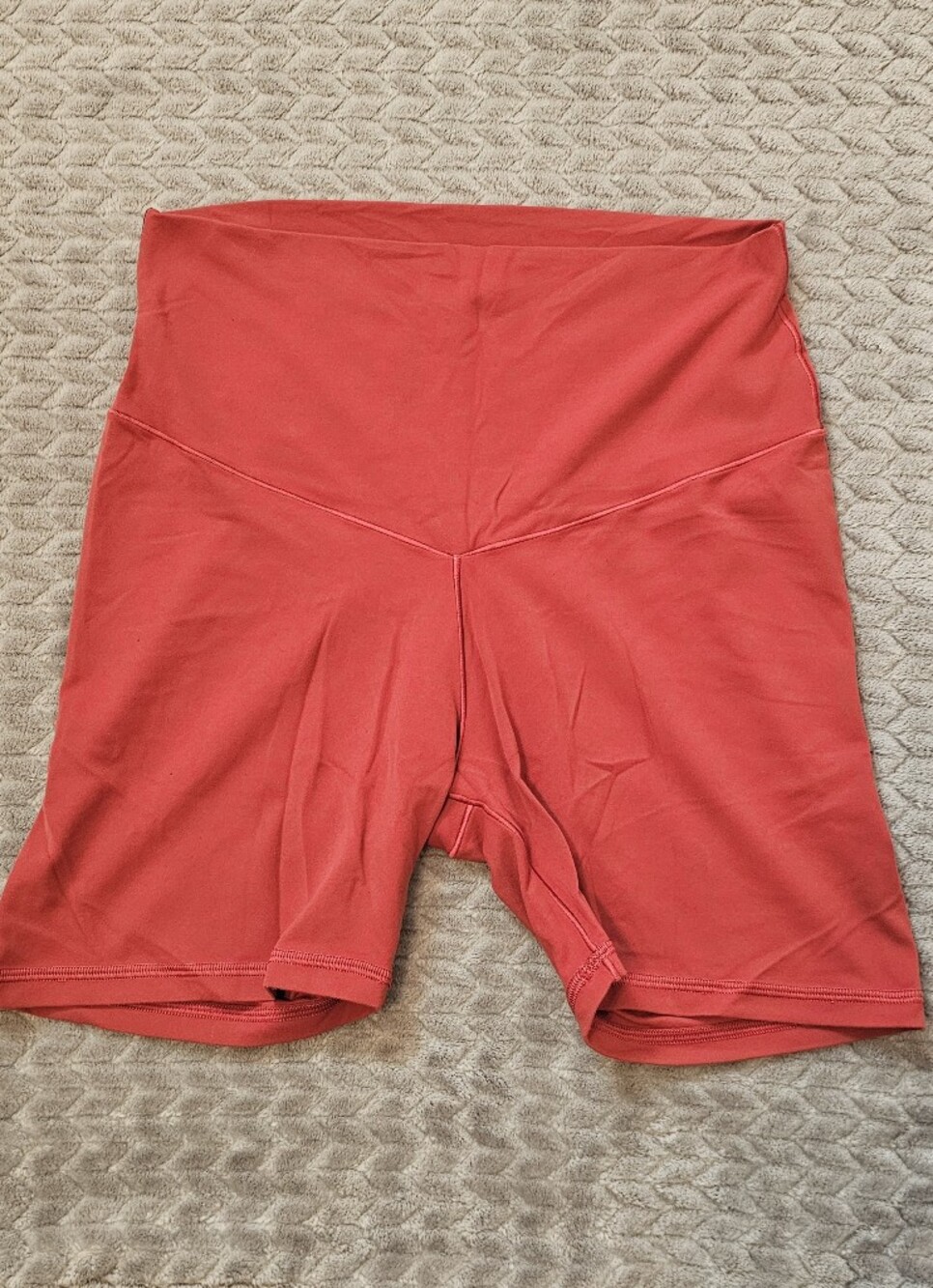 Aerie Size L Real Me Xtra High Rise 5" Inseam Bike Shorts Red